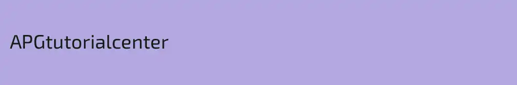 APGtutorialcenter