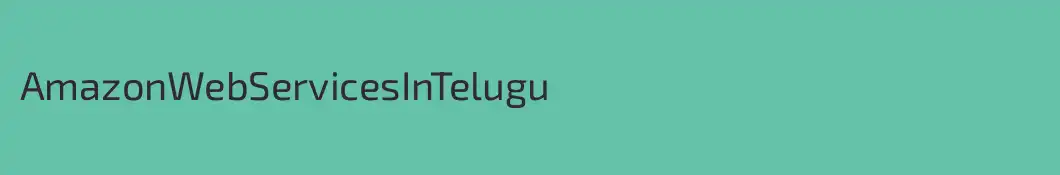 AmazonWebServicesInTelugu