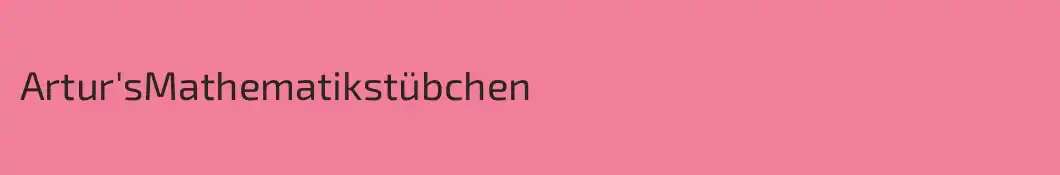 Artur'sMathematikstübchen