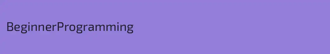 BeginnerProgramming
