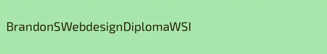 BrandonSWebdesignDiplomaWSI