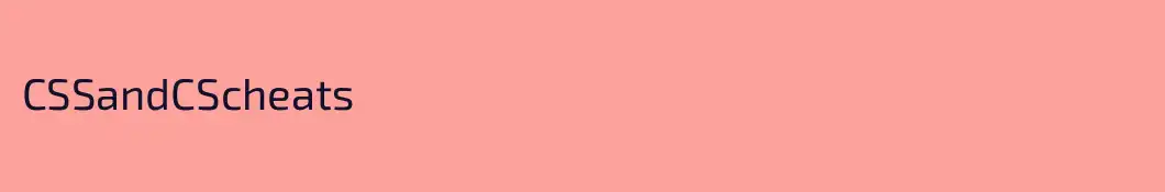 CSSandCScheats