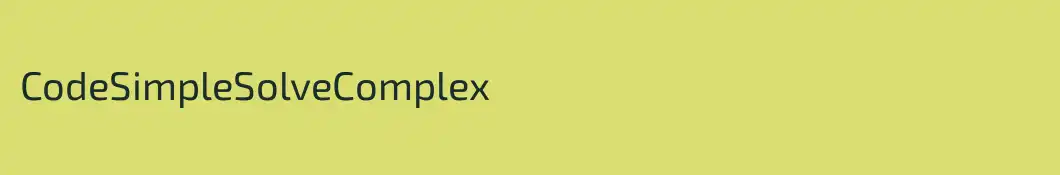CodeSimpleSolveComplex