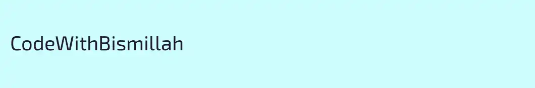 CodeWithBismillah