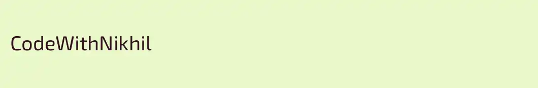 CodeWithNikhil