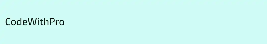CodeWithPro