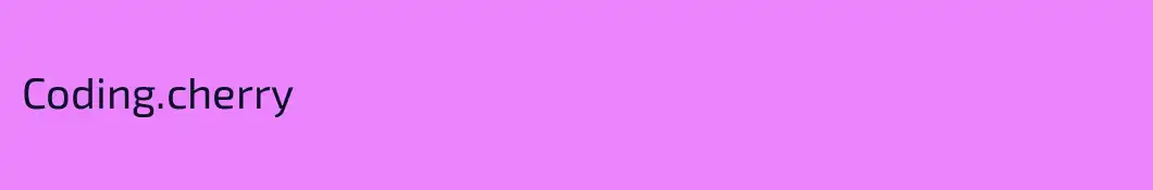 Coding.cherry