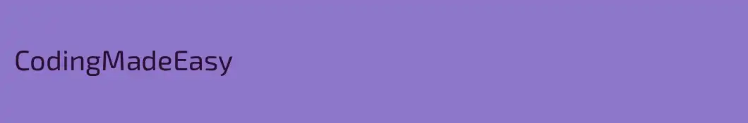 CodingMadeEasy