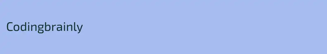 Codingbrainly