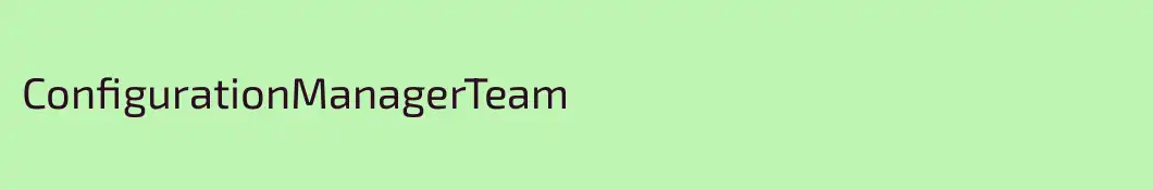 ConfigurationManagerTeam