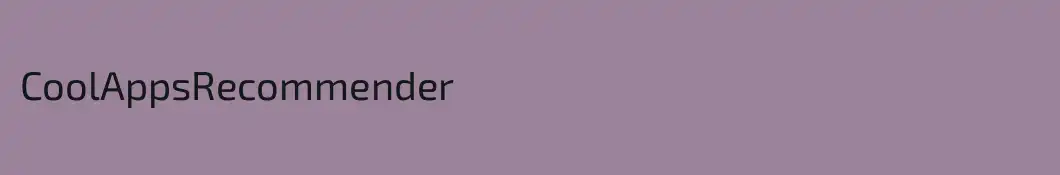 CoolAppsRecommender
