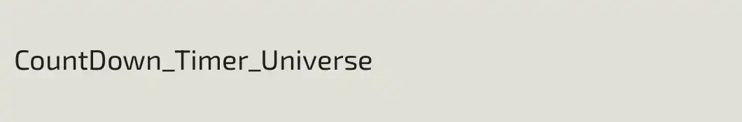 CountDown_Timer_Universe