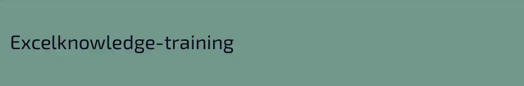 Excelknowledge-training
