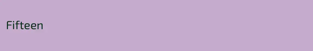 Fifteen
