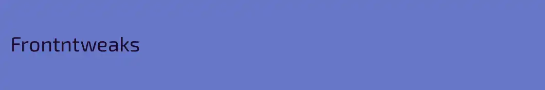 Frontntweaks