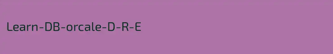 Learn-DB-orcale-D-R-E