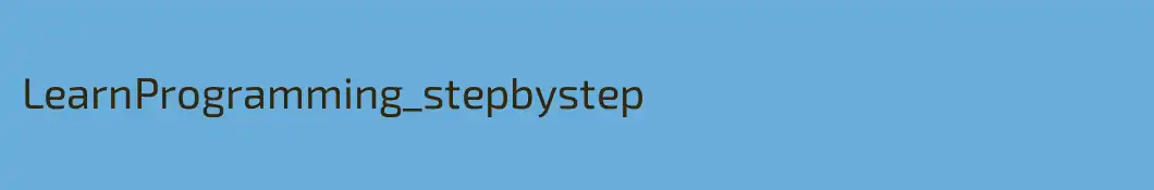 LearnProgramming_stepbystep