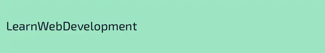 LearnWebDevelopment