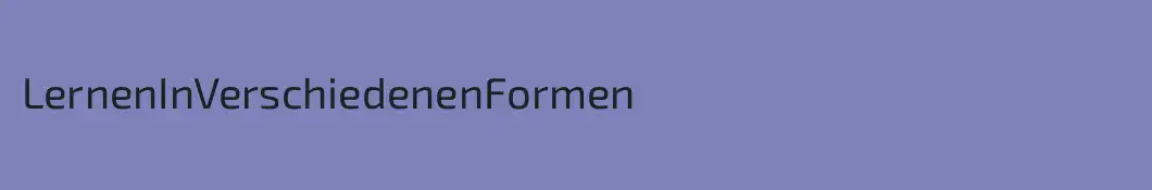 LernenInVerschiedenenFormen