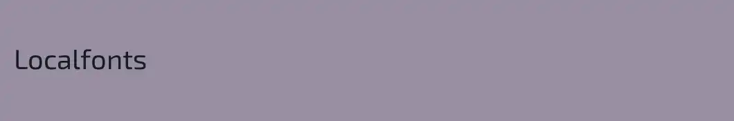 Localfonts