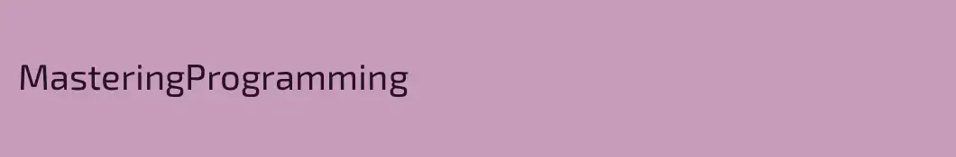 MasteringProgramming