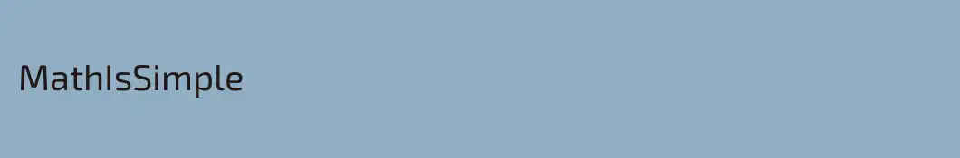 MathIsSimple