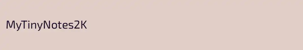 MyTinyNotes2K