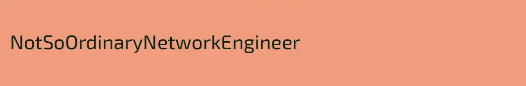 NotSoOrdinaryNetworkEngineer