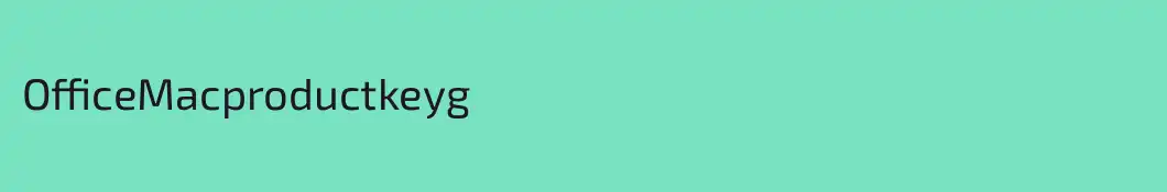 OfficeMacproductkeyg