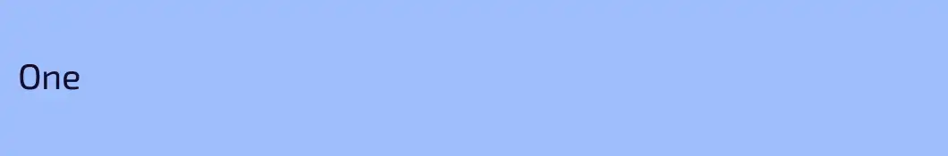 One