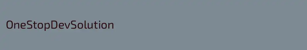 OneStopDevSolution