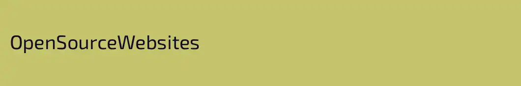 OpenSourceWebsites
