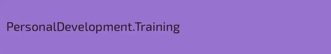 PersonalDevelopment.Training
