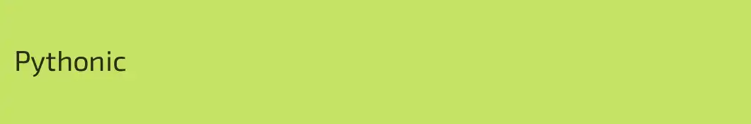 Pythonic