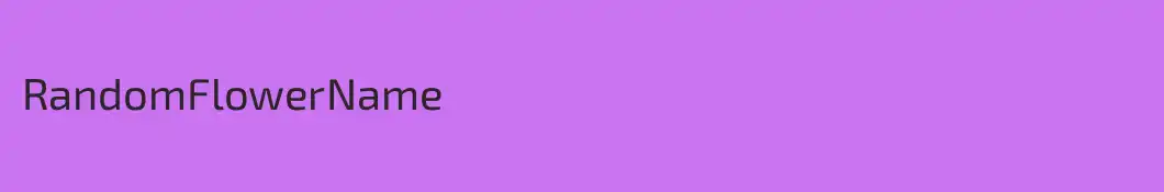 RandomFlowerName