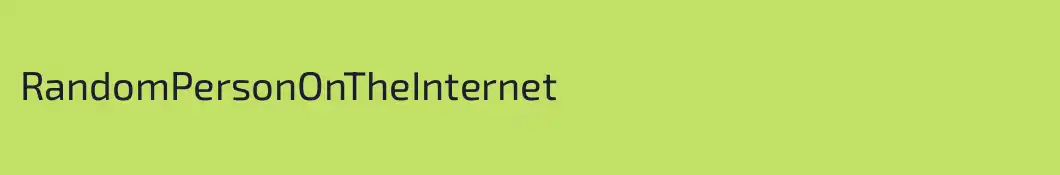 RandomPersonOnTheInternet