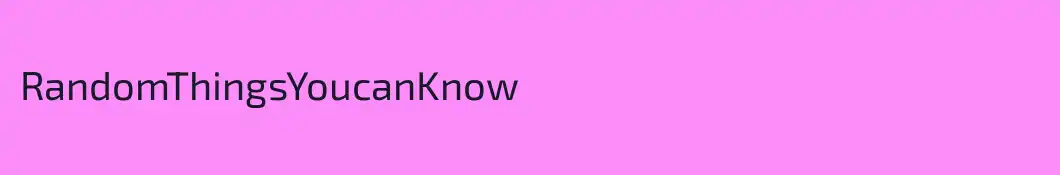 RandomThingsYoucanKnow