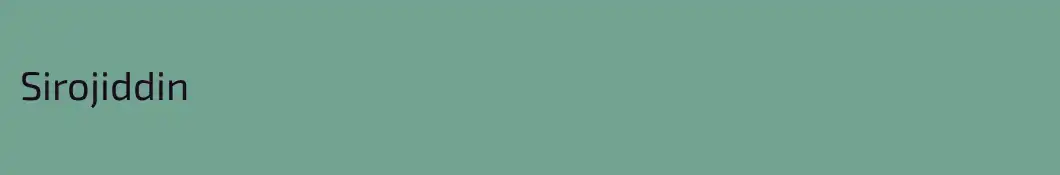 Sirojiddin