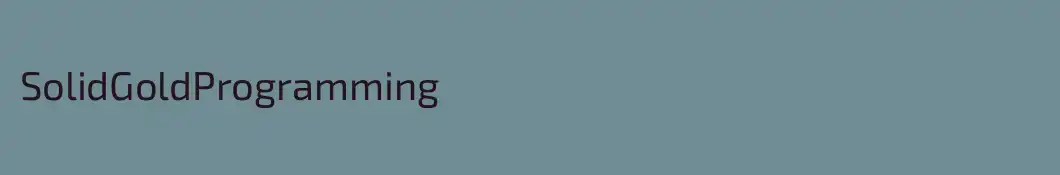 SolidGoldProgramming