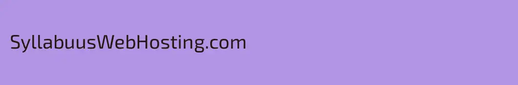 SyllabuusWebHosting.com