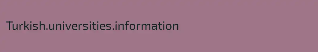 Turkish.universities.information