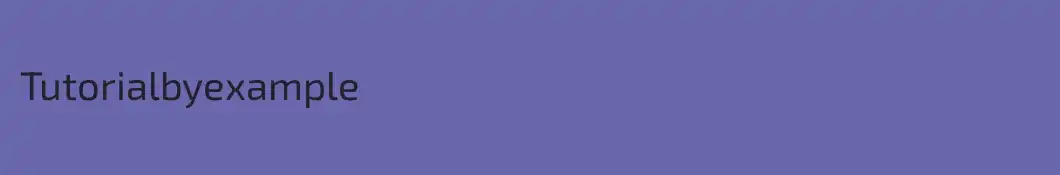 Tutorialbyexample