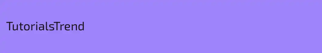 TutorialsTrend