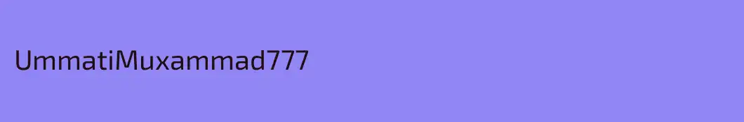 UmmatiMuxammad777