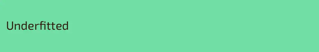 Underfitted