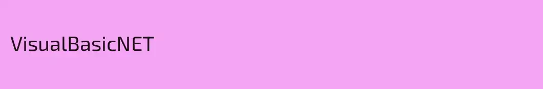 VisualBasicNET