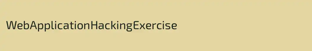 WebApplicationHackingExercise