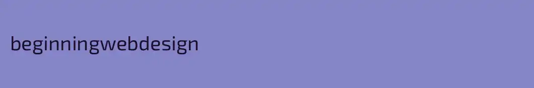 beginningwebdesign