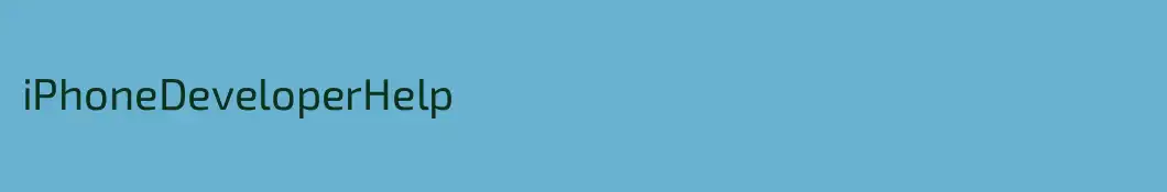 iPhoneDeveloperHelp