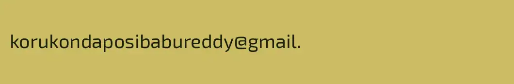 korukondaposibabureddy@gmail.
